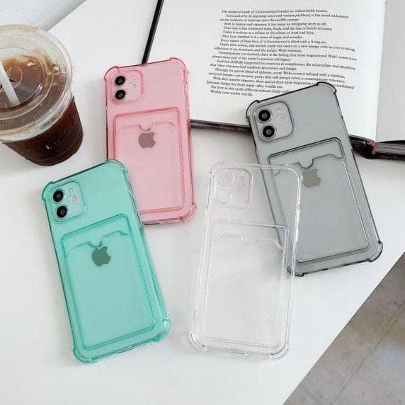 iPhone 12/12 Pro TPU Shockproof Protective Wallet Case Pink