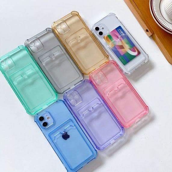 iPhone 12/12 Pro TPU Shockproof Protective Wallet Case Blue