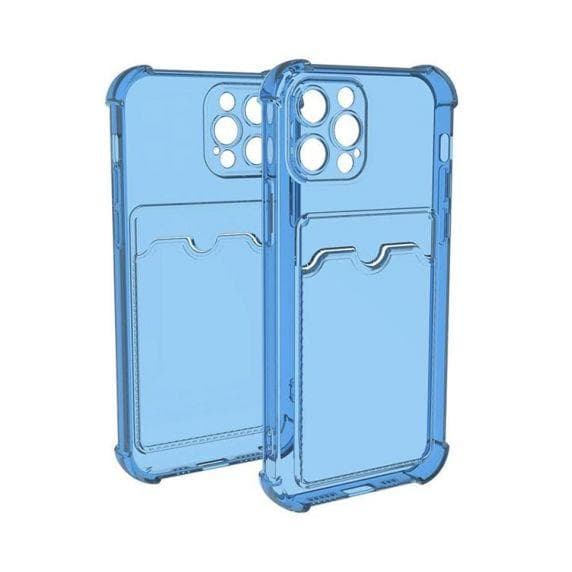 iPhone 12 Pro Max TPU Shockproof Protective Wallet Case Blue