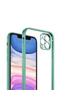 Miniatyrbild 3 av 3: Apple iPhone 12 Pro Luxury Classic Square Frame Protection Case Green With Soft Thin Transparent Camera Protector High Quality