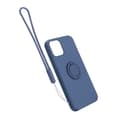 Miniatyrbild 4 av 5: Apple iPhone 12/12 Pro Soft Liquid Silicone Case Gray with Magnetic Ring Holder Stand and Slim Hands Strap High Quality
