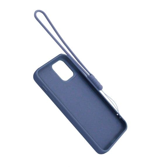 Apple iPhone 12/12 Pro Soft Liquid Silicone Case Gray with Magnetic Ring Holder Stand and Slim Hands Strap High Quality