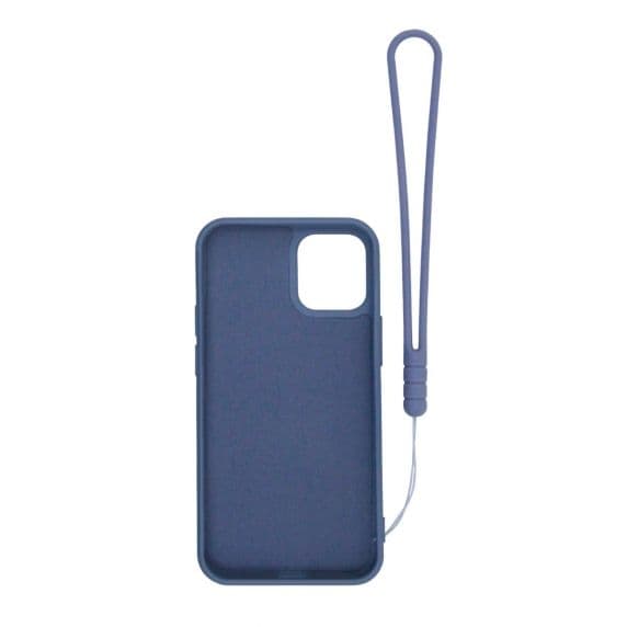 Apple iPhone 12/12 Pro Soft Liquid Silicone Case Gray with Magnetic Ring Holder Stand and Slim Hands Strap High Quality