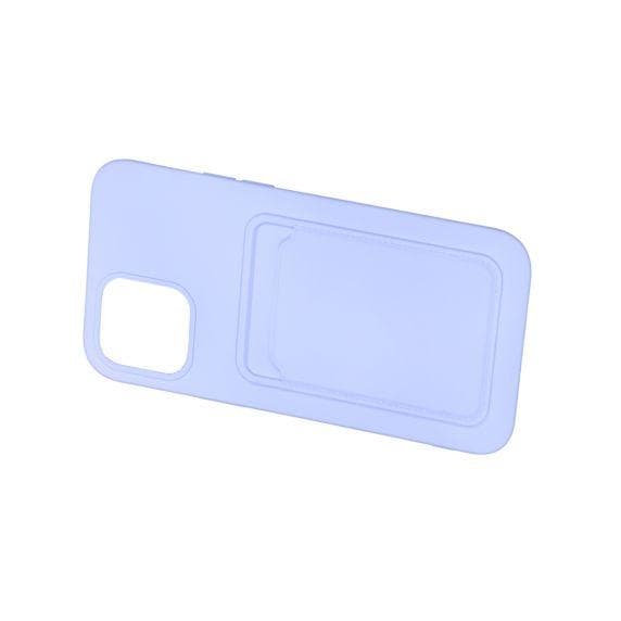 Original Candy Flower Wallet Card Slot Phone Case for iPhone 12/12 Pro Purple Soft Silicone Shockproof Cover