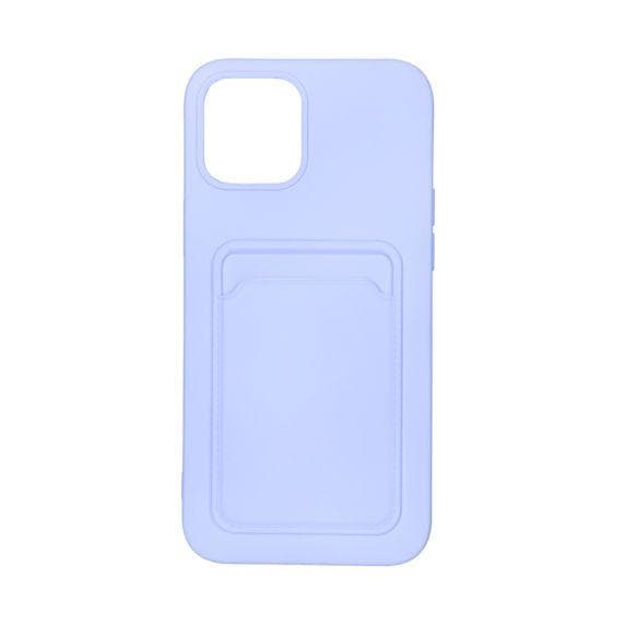 Original Candy Flower Wallet Card Slot Phone Case for iPhone 12/12 Pro Purple Soft Silicone Shockproof Cover