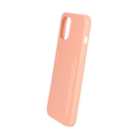 Original Candy Flower Wallet Card Slot Phone Case for iPhone 12/12 Pro Pink Soft Silicone Shockproof Cover