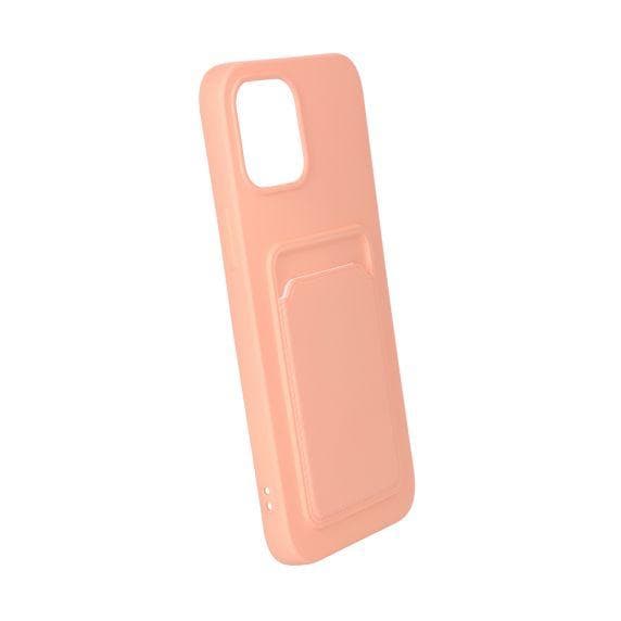 Original Candy Flower Wallet Card Slot Phone Case for iPhone 12/12 Pro Pink Soft Silicone Shockproof Cover