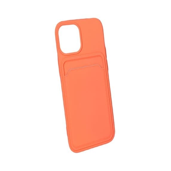 iPhone 13 Mini Soft Silikon Stötsäker Skal med Plånbok Kortplats Orange
