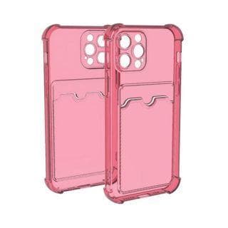 iPhone 13 Pro Max TPU Shockproof Protective Wallet Case Pink
