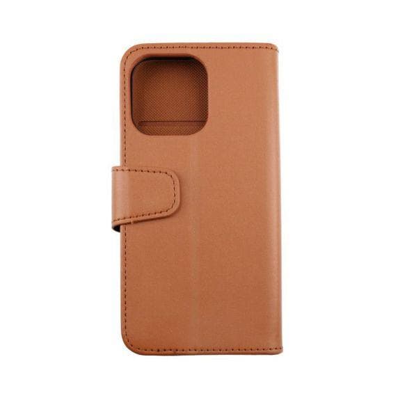 RV Plånboksfodral Extra Kortfack och Stativ - iPhone 13 Mini - Guldbrun