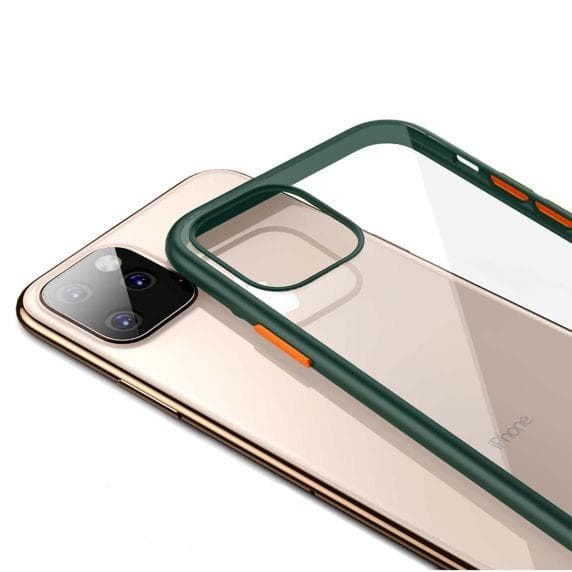 TPU Edge Transparent Shockproof Case For iPhone 11 Green