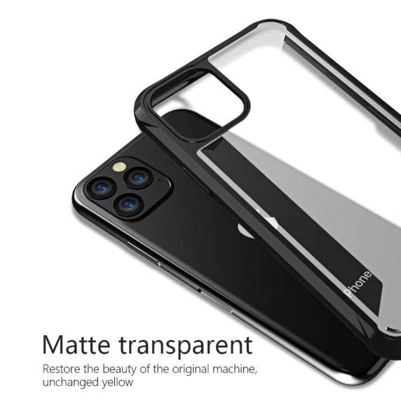 TPU Edge Transparent Frosted Shockproof Case For iPhone 11 Pro Black