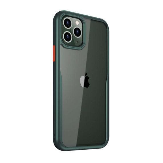 PC Cover Transparent With TPU Edge Protective Case Green For iPhone 11 Pro Max