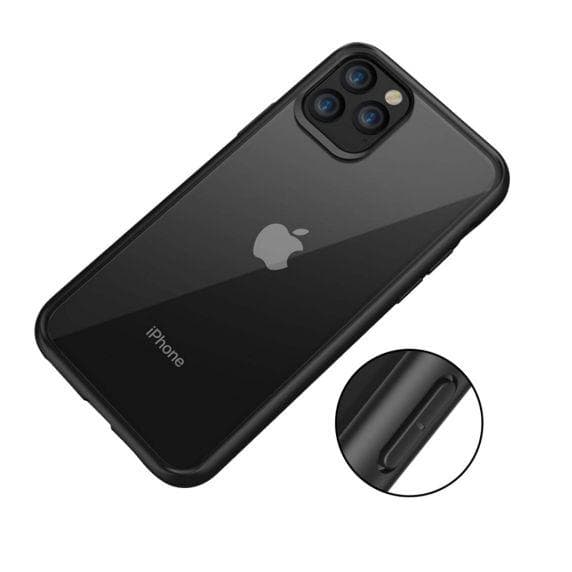 iPhone 11 Pro Max Transparent Shockproof With TPU Edge Case Black