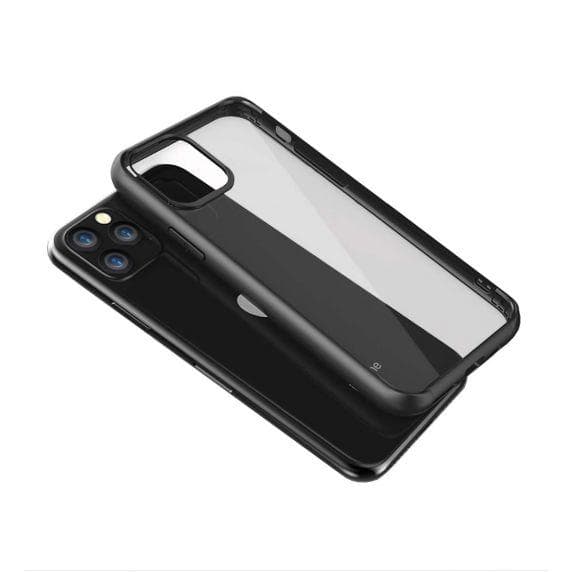 iPhone 11 Pro Max Transparent Shockproof With TPU Edge Case Black