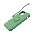 Miniatyrbild 5 av 5: Apple iPhone 12/12 Pro Soft Liquid Silicone Case Green with Magnetic Ring Holder Stand and Slim Hands Strap High Quality