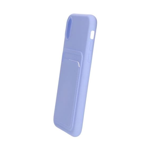 Original Candy Flower Wallet Card Slot Phone Case for iPhone X/XS Purple Soft Silicone Shockproof Cover