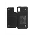 Miniatyrbild 3 av 8: PU Leather Back Flip Kickstand Card Case Black For iPhone XR