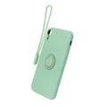Miniatyrbild 4 av 4: iPhone XR Soft Liquid Silicone Case With Magnetic Ring Holder Stand and Slim Hands Strap Best Quality Green