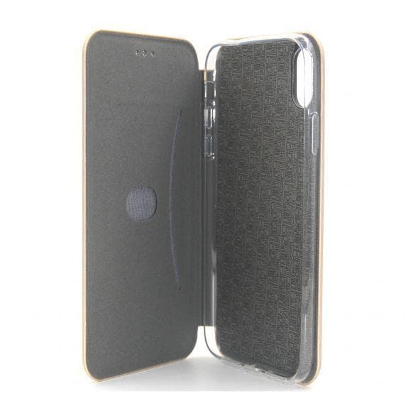 Flip Stand PU Leather Case For iPhone XS Max Gold