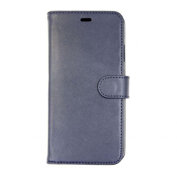 iPhone XS Max Flip Stand Leather Wallet Case Blue