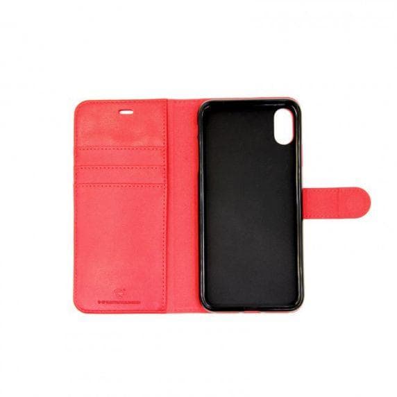 Flip Stand Leather Case For iPhone XS Max Red