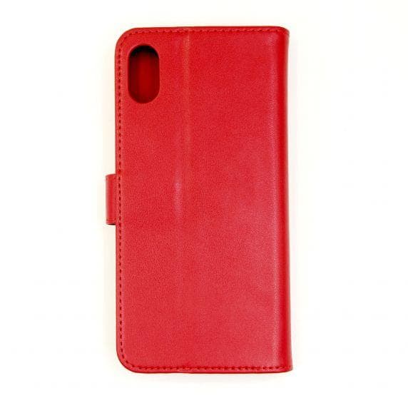 Flip Stand Leather Case For iPhone XS Max Red