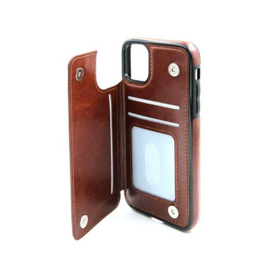 Fitted Leather Case For iPhone 11 Brown