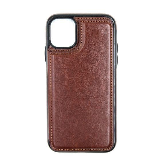 Fitted Leather Case For iPhone 11 Brown
