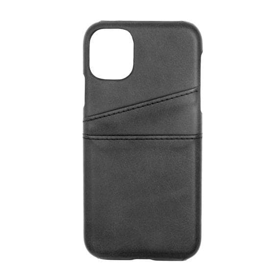 iPhone 11 PU Leather Kickstand Card Pocket Case Black
