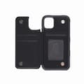 Miniatyrbild 6 av 7: PU Leather Back Flip Kickstand Card Case Black For iPhone 11