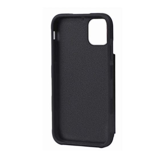 PU Leather Back Flip Kickstand Card Case Black For iPhone 11