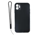 Miniatyrbild 3 av 3: iPhone 11 Soft Liquid Silicone Case With Magnetic Ring Holder Stand and Slim Hands Strap Best Quality Black