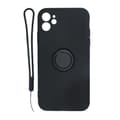 Miniatyrbild 1 av 3: iPhone 11 Soft Liquid Silicone Case With Magnetic Ring Holder Stand and Slim Hands Strap Best Quality Black