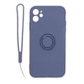Miniatyrbild 1 av 3: iPhone 11 Soft Liquid Silicone Case With Magnetic Ring Holder Stand and Slim Hands Strap Best Quality Grey