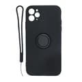 Miniatyrbild 1 av 3: iPhone 11 Pro Soft Liquid Silicone Case With Magnetic Ring Holder Stand and Slim Hands Strap Best Quality Black
