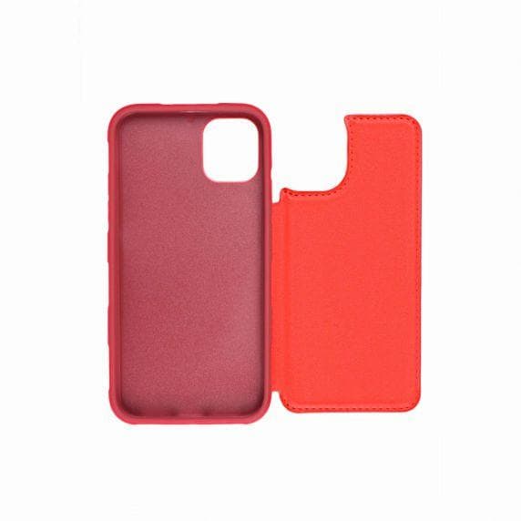 PU Leather Back Flip Kickstand Card Case Red For iPhone 11 Pro Max