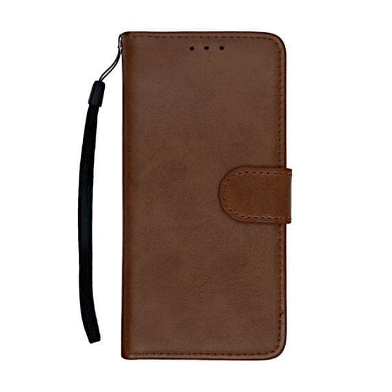 Flip Stand Leather Wallet Case For Samsung Galaxy S20 Brown