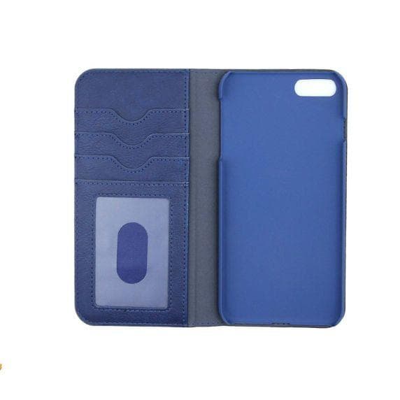 Flip Stand Leather Wallet Card holder Case Blue For iPhone 7/8
