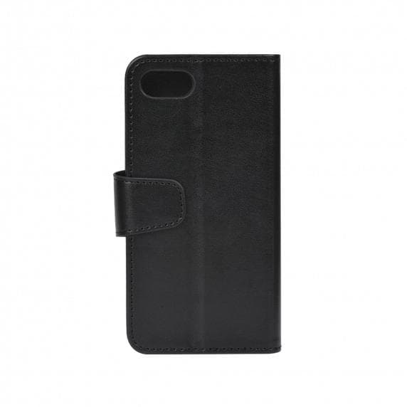 Flip Stand PU Leather Kickstand Card Case Black For iPhone 7/8