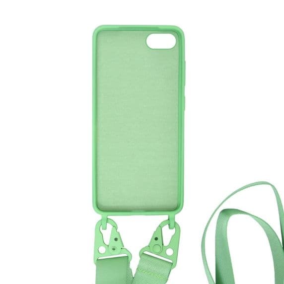 Apple iPhone 7/8/SE 2020 Liquid Silicone Phone Cover With Hand Rope High Quality Green