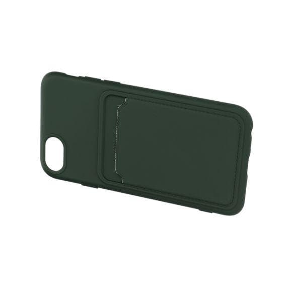Silikonskal med Korthållare iPhone 7/8/SE (2020/2022) - Militärgrön