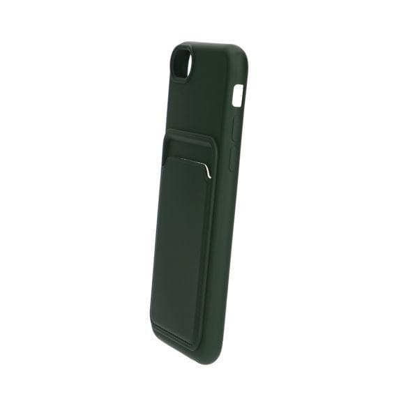 Silikonskal med Korthållare iPhone 7/8/SE (2020/2022) - Militärgrön