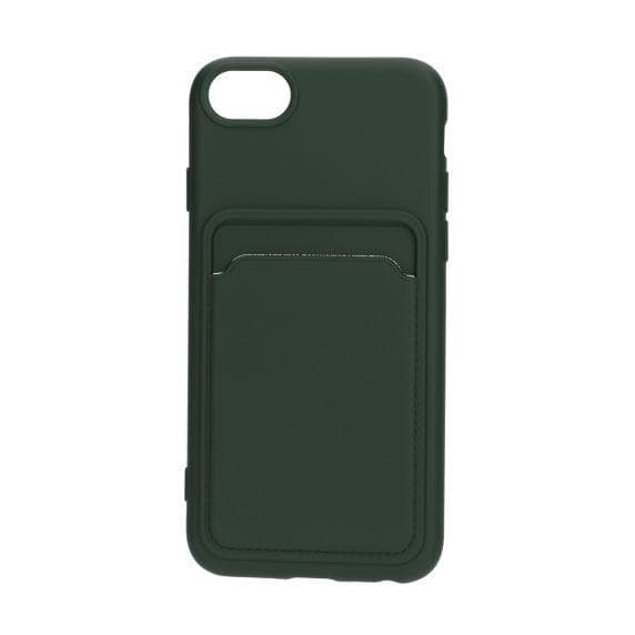 Silikonskal med Korthållare iPhone 7/8/SE (2020/2022) - Militärgrön