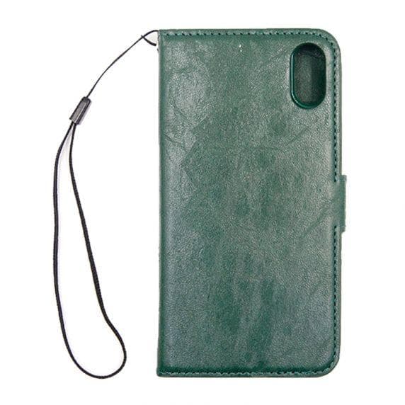 Detachable Leather Case For iPhone X/XS Green