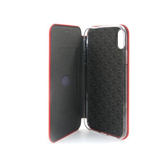 Flip Stand PU Leather Case For iPhone X/XS Red