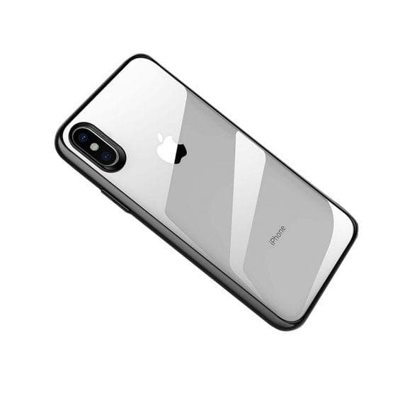 iPhone X/XS Transparent Shockproof With TPU Edge Case Black