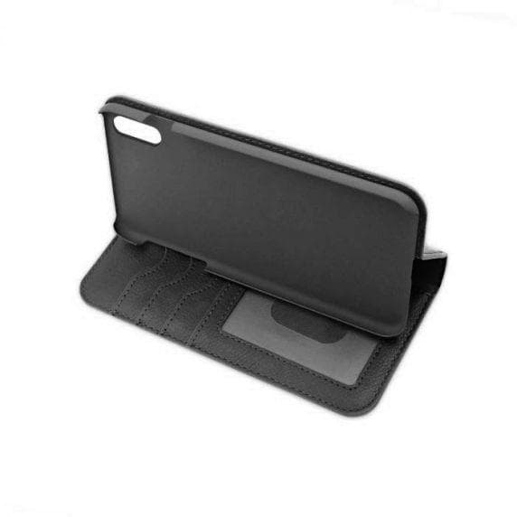Flip Stand Leather Wallet Card holder Case Black For iPhone X/XS