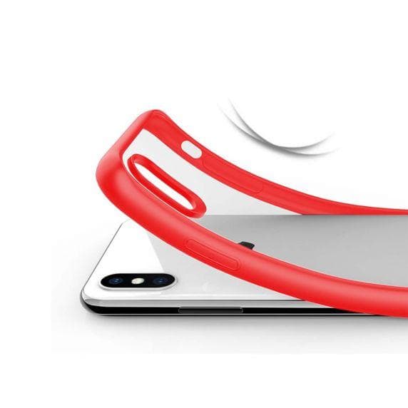 iPhone X/XS Transparent Shockproof With TPU Edge Case Red