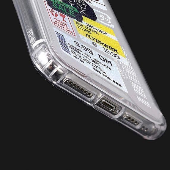 Shockproof TPU Fashion Barcode Labels Case For iPhone X/XS-C54- Style
